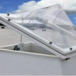 Lichtkuppel Pyramidenform 80 x 80 cm mit Aufsatzkranz (ULW 80 x 80 cm, OLW 60 x 60 cm)