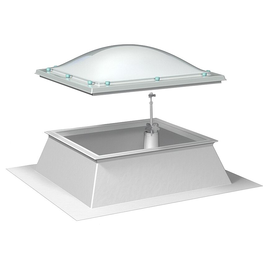 Rechteckige Lichtkuppeln